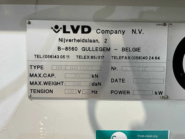 Lvd - hst-c 31/6 elgo 85 - platenschaar - afbeelding 7 van  17