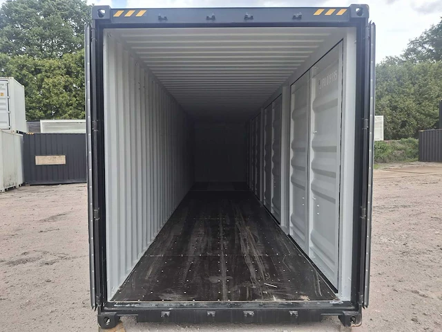 Lypu 40 ft high cube zwart zeecontainer met 4 zijdeuren - afbeelding 8 van  24