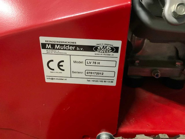 M. mulder sweep lv 75 h zelfrijdende veegmachine - afbeelding 7 van  7
