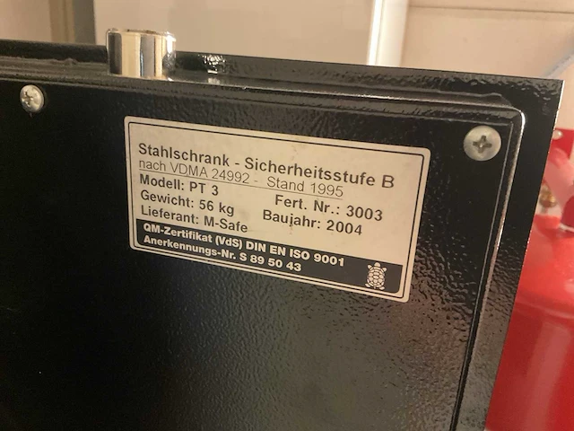 M-safe pt 3 kluis met elektronisch slot - afbeelding 3 van  4