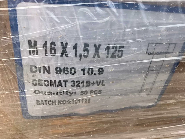 M16x1.5x125 bout - afbeelding 5 van  5