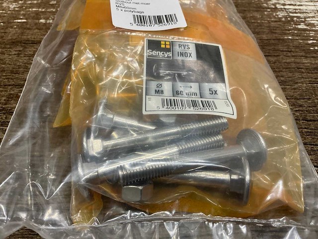 M8x60mm slotbout met moer (300x) - afbeelding 4 van  4