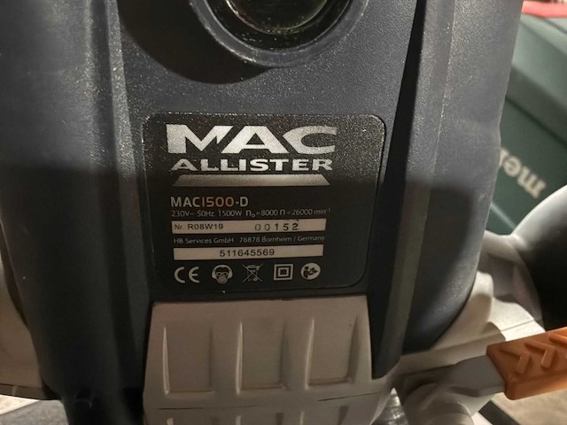 Mac allister mac 1500-d bovenfrees - afbeelding 7 van  7