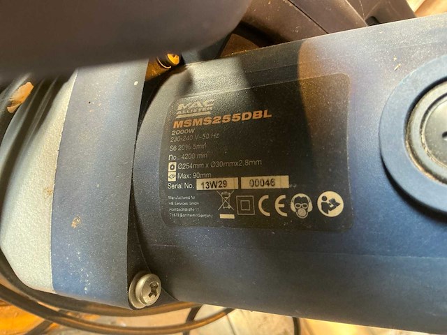 Mac allister msms255dbl afkortzaag - afbeelding 3 van  3