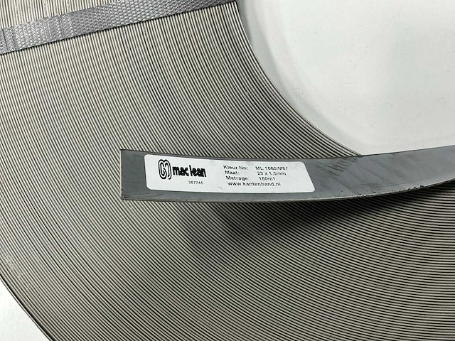 Mac lean - ml1060/m57 - donkergrijs - kantenband - 300 m - 1,3x23 mm - afbeelding 6 van  6