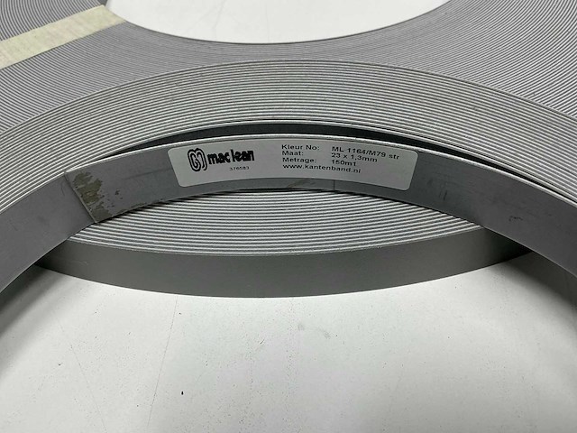 Mac lean - ml1164/m79 - lichtgrijs/fijn streepstructuur - kantenband - 160 m - 1,3 mm - afbeelding 4 van  6