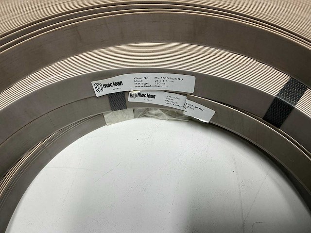Mac lean - ml1510/m36 - warm taupe - kantenband - 750 m - 1,3x23 mm - afbeelding 2 van  2