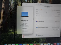 Macbook air m2 2022 14,2 model mly33n/a. werkgeheugen 8 gb. 256 gb ssd. maos sequoia. 13,6 inch terina disp... - afbeelding 3 van  4