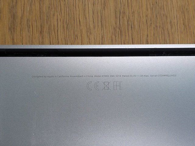 Macbook pro 13-inch, apple, a1989, 2018 - afbeelding 9 van  10