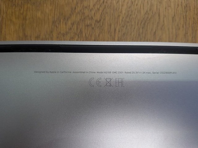 Macbook pro 13-inch, apple, a2159, 2019 - afbeelding 11 van  11