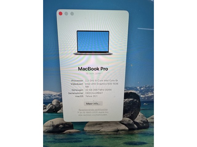 Macbook pro apple, a2141, space grey - afbeelding 5 van  7