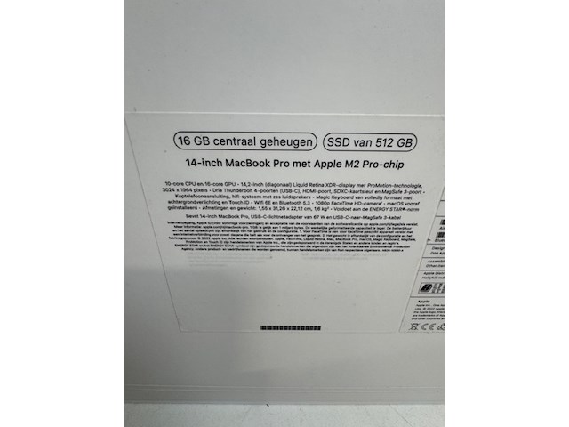 Macbook pro apple, a2779, space grey - afbeelding 3 van  5