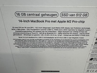 Macbook pro apple, a2779, space grey - afbeelding 3 van  5
