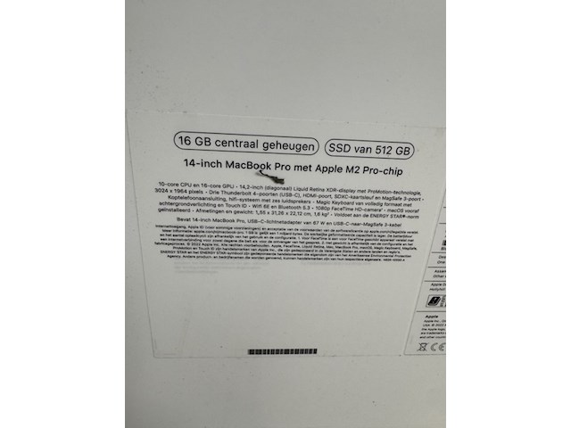 Macbook pro apple, a2779, zilver - afbeelding 7 van  7