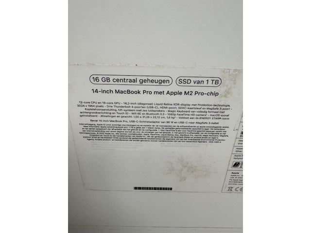 Macbook pro apple, a2779 - afbeelding 5 van  8