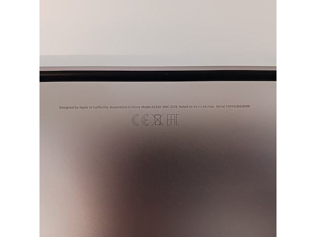 Macbook pro m1 apple, a2338 emc3578, 2020 - afbeelding 4 van  18