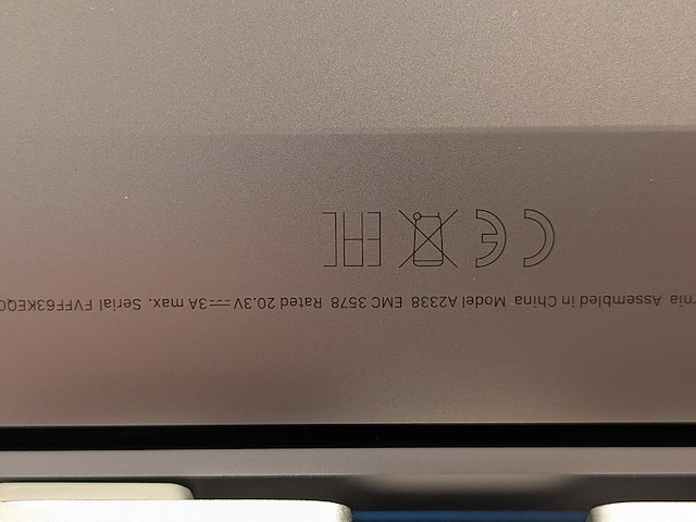 Macbook pro m1 apple, a2338 emc3578, 2020 - afbeelding 8 van  18