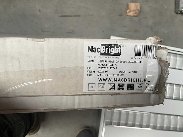 Macbright led armaturen 60x60 cm (6x) - afbeelding 2 van  3