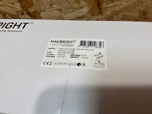Macbright sara armatuur led 3000k 16w 1300lm (5x) - afbeelding 4 van  13