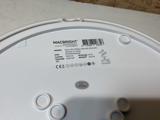 Macbright sara armatuur led 3000k 16w 1300lm (5x) - afbeelding 13 van  13
