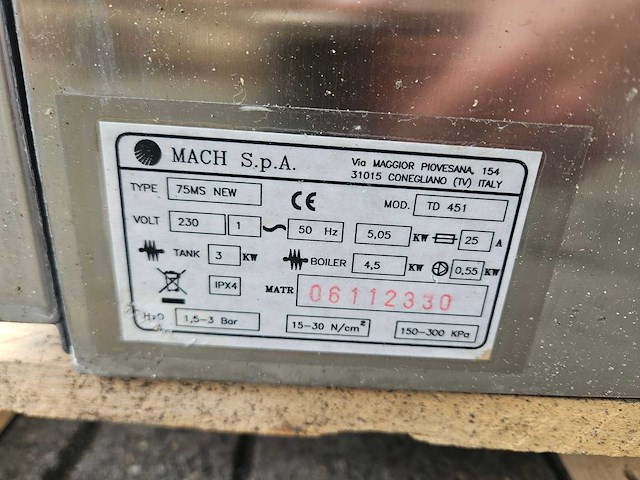 Mach - 75ms - korvenvaatwasmachine - afbeelding 3 van  3