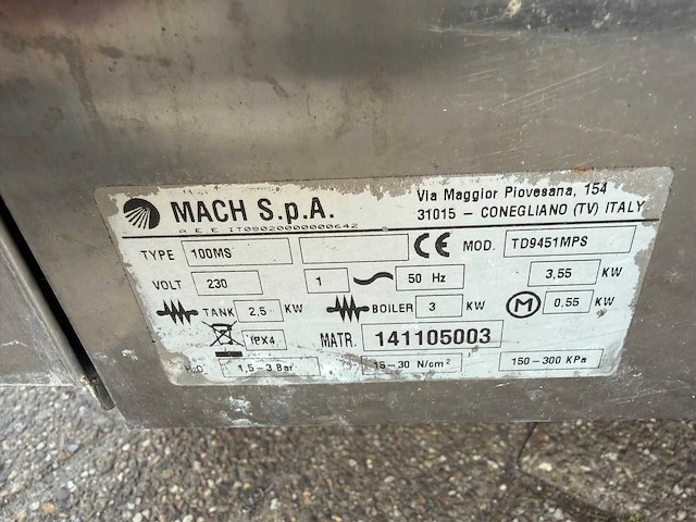 Mach 100ms korvenvaatwasmachine - afbeelding 3 van  4