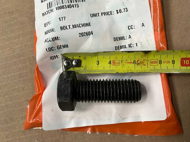 Machine bolt (60x) - afbeelding 3 van  4