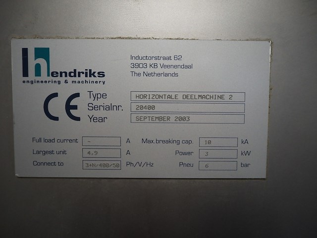 Machinefabriek hendriks b.v. - afbeelding 21 van  34