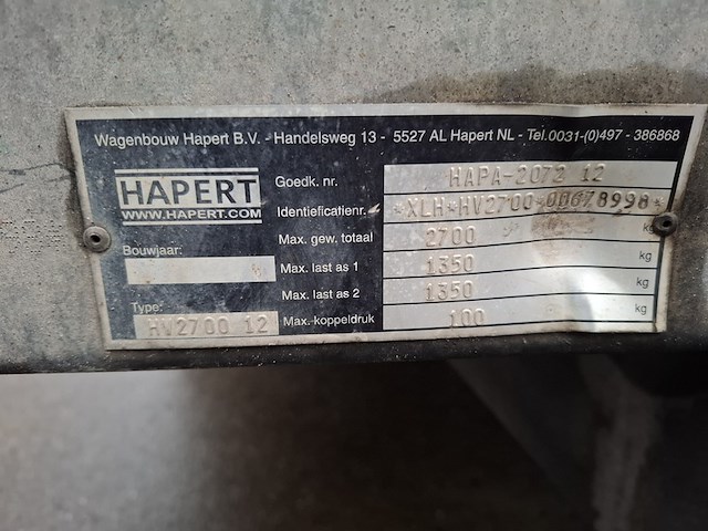 Machinetransporter hapert, hv2700 12, 2005 - afbeelding 13 van  20