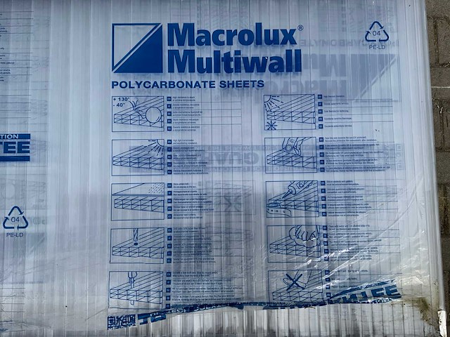 Macrolux multiwall - polycarbonaat plaat 4000x980x18mm (36x) - afbeelding 6 van  6