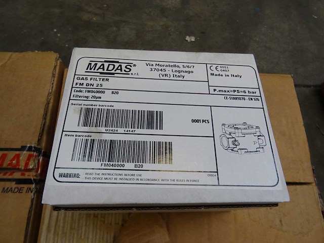Madas - gasklep en gasfilter (11x) - afbeelding 2 van  3