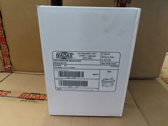 Madas - rg/2m dn 20 - rg03 - gasdrukregelaar (80x) - afbeelding 2 van  2