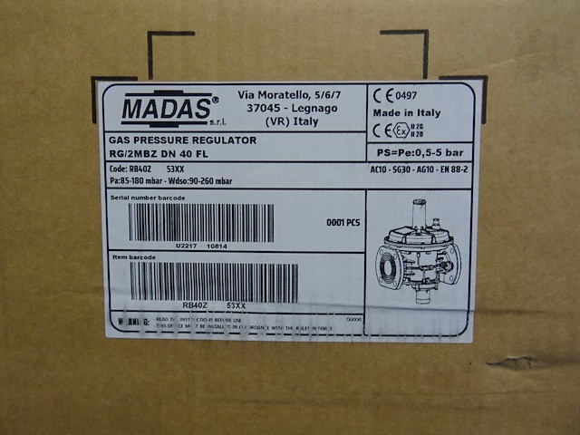 Madas - rg/2mbz - gasdrukregelaar (28x) - afbeelding 8 van  11
