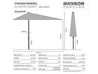 Madison - asymetric sideway - parasol - afbeelding 2 van  4