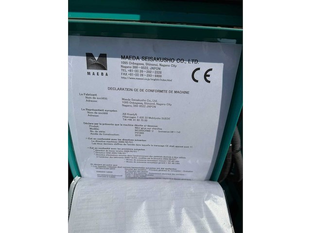 Maeda - 2019 - mc 285 crme 2 - telescoopkraan - afbeelding 27 van  28