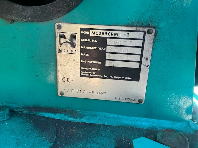 Maeda mc285-c2 rups hijskraan 8,7 meter - afbeelding 16 van  28