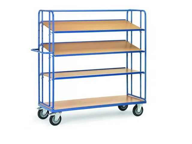 Magazijn etagewagen, fetra, 4396, blauw - afbeelding 1 van  5