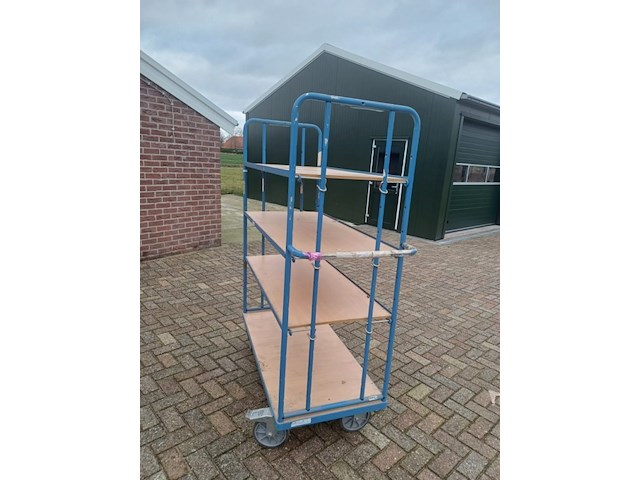 Magazijn kar met verstelbare planken 1x - afbeelding 3 van  7
