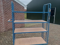 Magazijn kar met verstelbare planken 1x - afbeelding 1 van  7