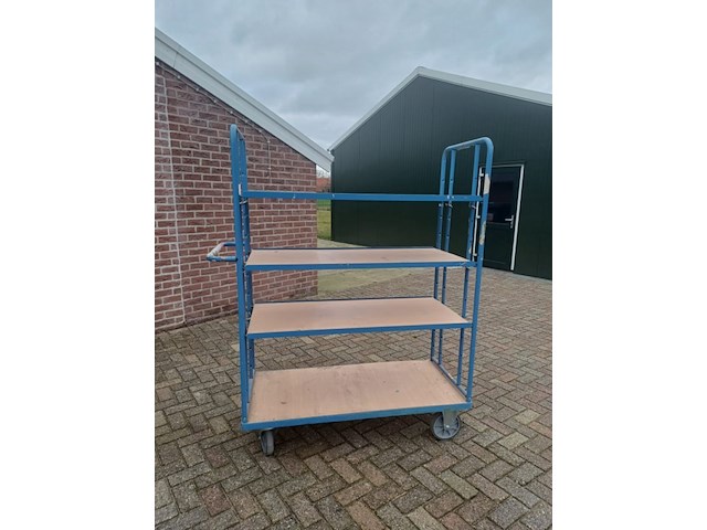 Magazijn kar met verstelbare planken 1x - afbeelding 2 van  7
