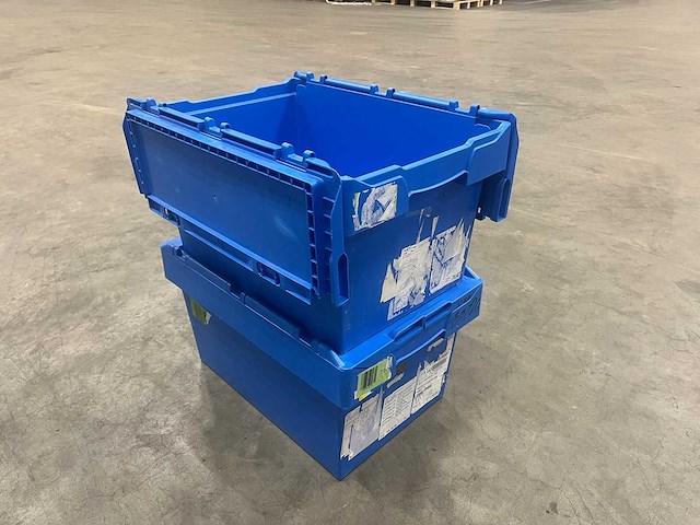 Magazijnbak 600x400x330mm met klapdeksel (120x) - afbeelding 4 van  17