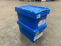 Magazijnbak 600x400x330mm met klapdeksel (120x) - afbeelding 5 van  17