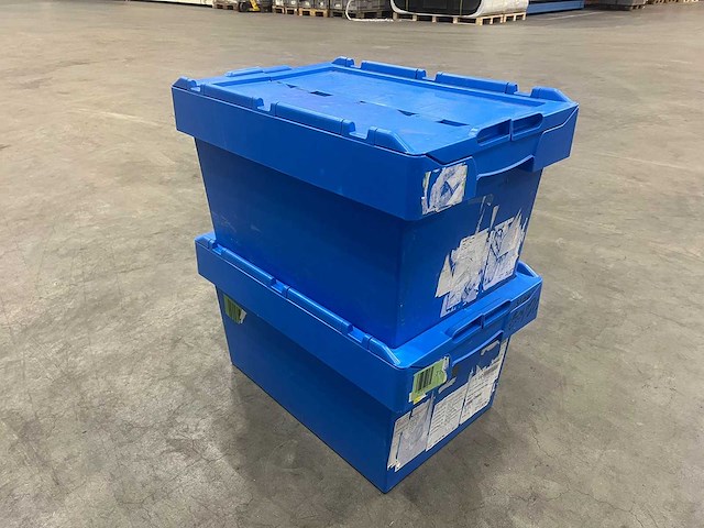 Magazijnbak 600x400x330mm met klapdeksel (120x) - afbeelding 5 van  17