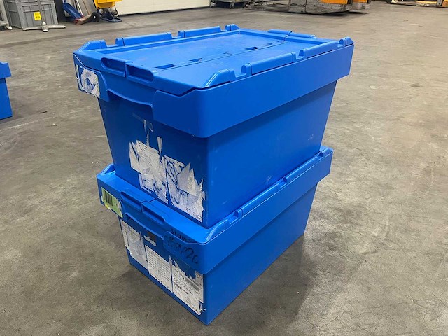 Magazijnbak 600x400x330mm met klapdeksel (41x) - afbeelding 4 van  10