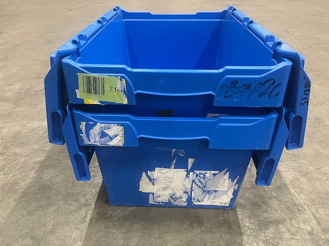 Magazijnbak 600x400x330mm met klapdeksel (41x) - afbeelding 10 van  10