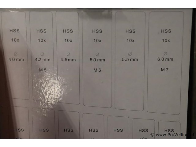 Magazijnbakken incl. inhoud bestaande uit o.a. stehle ebitline platte houtboor & boor-bit set - afbeelding 3 van  8
