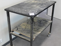 Magazijnkar met onderplateau en afmeting 105 x 60 x 99 cm. - afbeelding 2 van  2