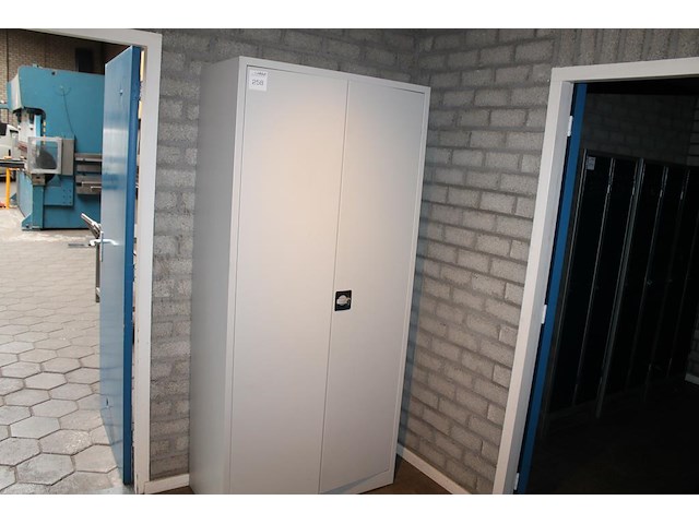 Magazijnkast met 2 deuren. afmeting 92 x 42 x 195 cm. let op: exclusief inhoud. - afbeelding 1 van  3