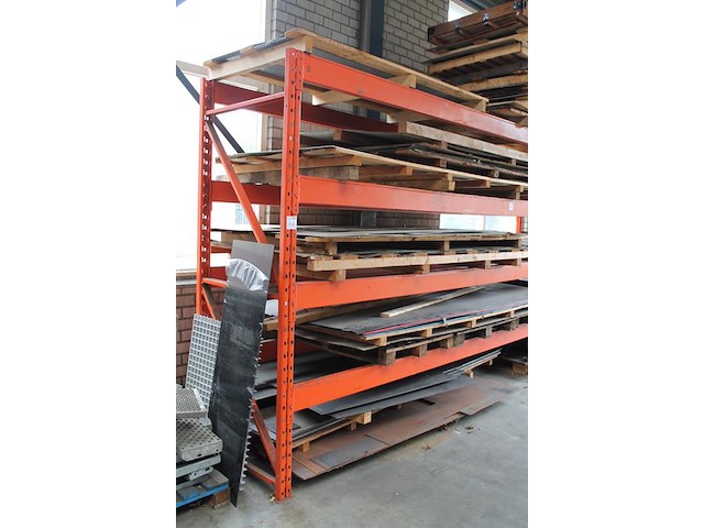 Magazijnstelling bestaande uit 2 staanders met afmeting 100 x 255 cm en 8 liggers met lengte 460 cm. let op... - afbeelding 2 van  2