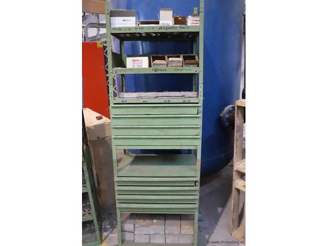 Magazijnstelling v.v. laden incl. bevestigingsmateriaal o.a. ringen, bouten & moeren - afbeelding 1 van  18